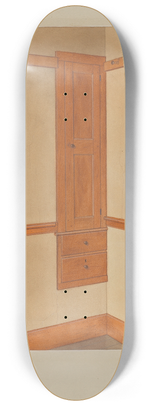 John W. Kelleher - Shaker Built-In Cupboard 8.25 inch art skate deck