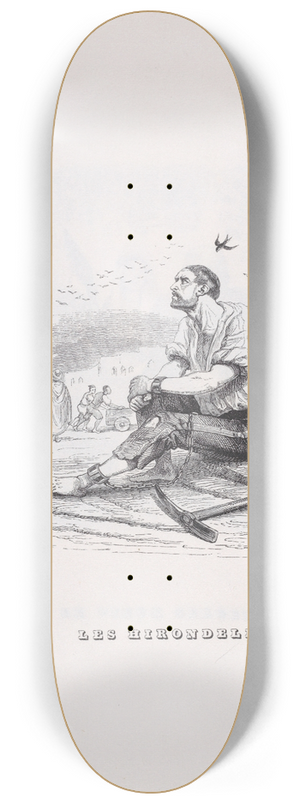 J. J. Grandville - The Swallows 8.25 inch art skate deck J. J. Grandville - The Swallows 8.25 inch art skate deck