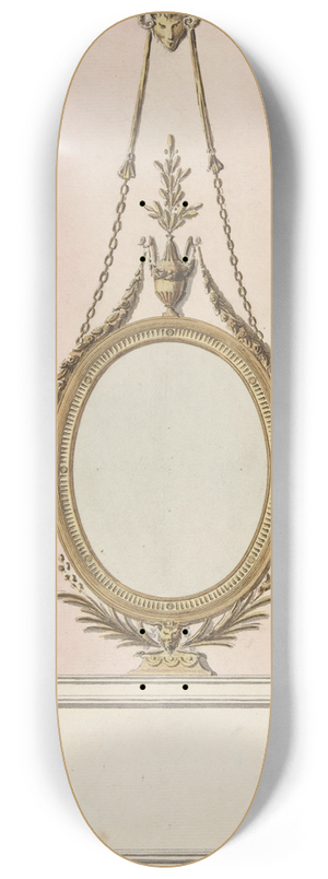 John Yenn - Design for an Oval Mirror 8.25 inch art skate deck