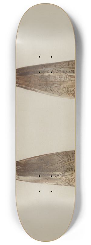 J.J. O'Neill - Powder Horn 8.25 inch art skate deck J.J. O'Neill - Powder Horn 8.25 inch art skate deck