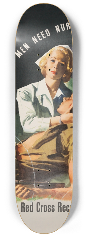Jon Whitcomb - Fighting Men Need Nurses 8.25 inch art skate deck