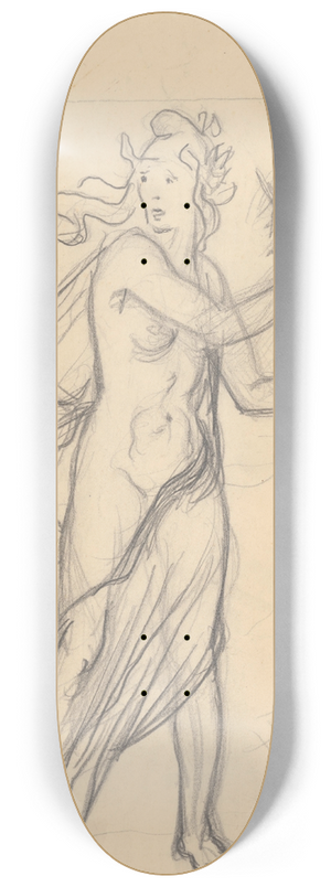 Jn Novk - Alegorick ensk postava 8.25 inch art skate deck