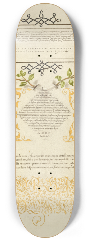 Joris Hoefnagel - Insects, Basil Thyme, and Land Snails 8.25 inch art skate deck