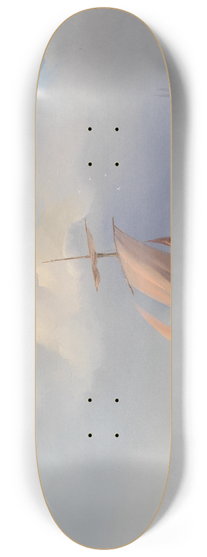 Josef Carl Berthold Pttner - Small Stable Scene with Sheep 8.25 inch art skate deck