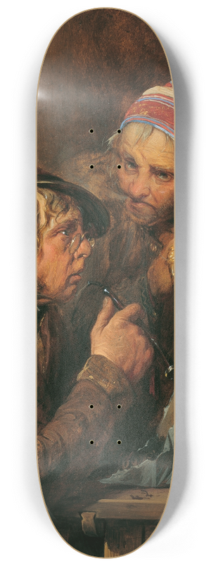 Josef Danhauser - Die Zeitungsleser 8.25 inch art skate deck