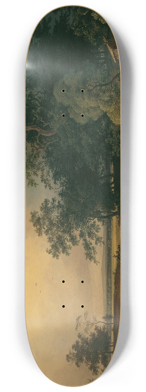 Josef Feid - Aulandschaft bei Abendstimmung 8.25 inch art skate deck