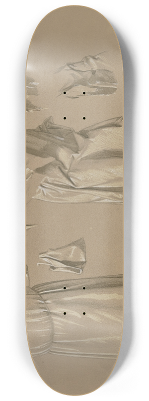 Josef Ferdinand Becker - Studienblatt; Mnnliche Gewandfigur 8.25 inch art skate deck