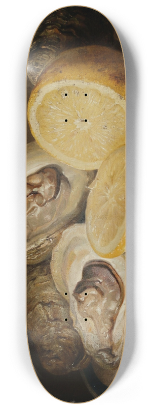 Josef Lauer - Stillleben mit Austern und Zitrone 8.25 inch art skate deck