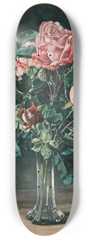 Josef Stoitzner - Stillife with Roses 8.25 inch art skate deck