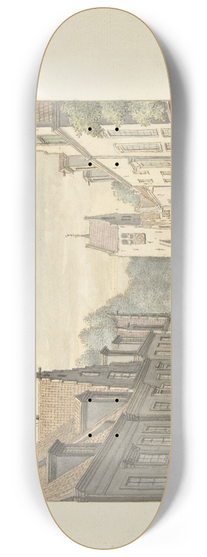 Joseph Adolf Schmetterling - Straat in het dorp Oosterland op Duiveland 8.25 inch art skate deck