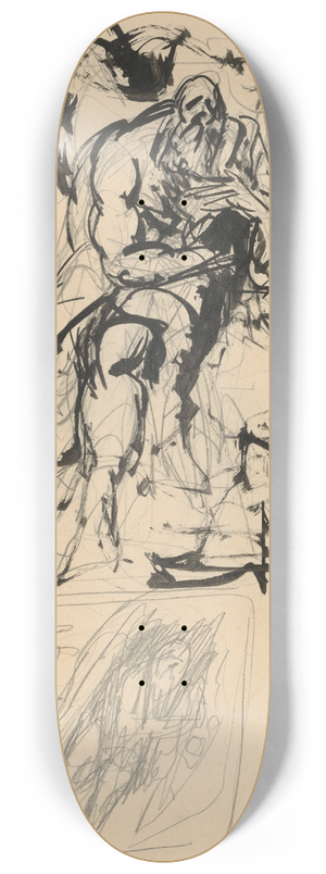 Jn Novk - Man with a Long Beard 8.25 inch art skate deck