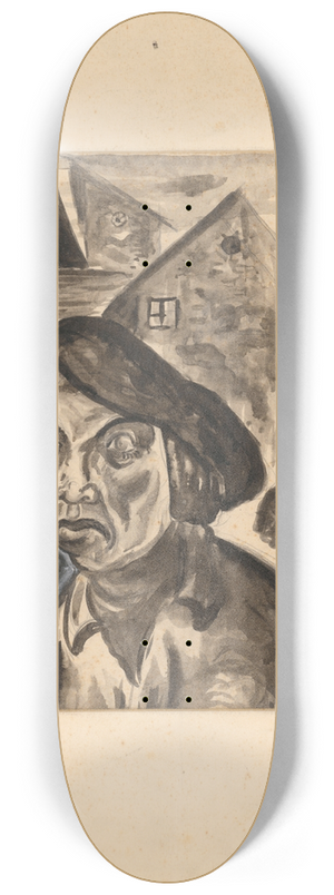 Jn Novk - Osamel postava v mestskom prostred 8.25 inch art skate deck