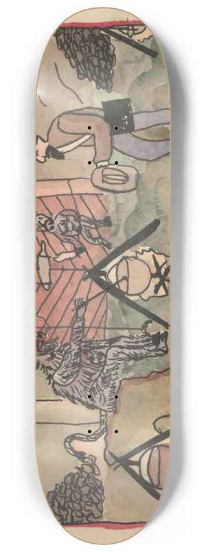 Jn Novk - Scna s ertom pri kotlku 8.25 inch art skate deck