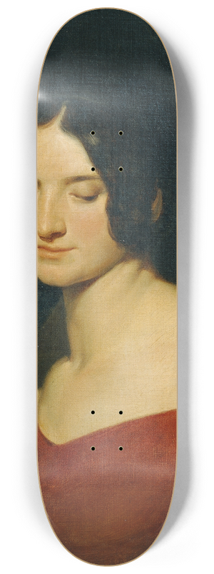 Joseph Hasslwander - Dame in indischrotem Kleid 8.25 inch art skate deck