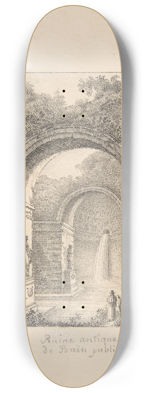 Joseph Lemercier - Classical Ruins; A Public Bath 8.25 inch art skate deck