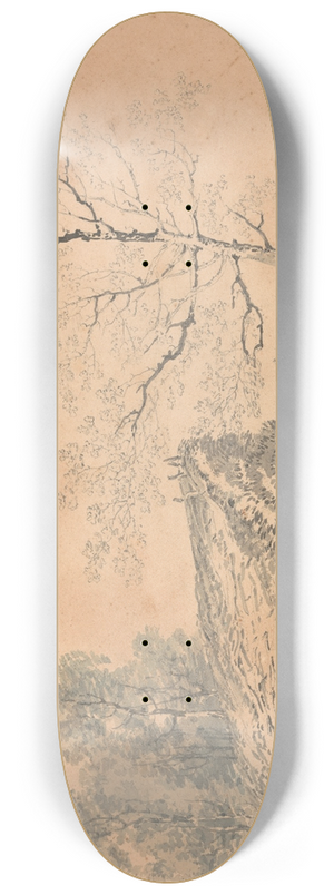 Joseph Mallord William Turner - Landscape with Barn 8.25 inch art skate deck