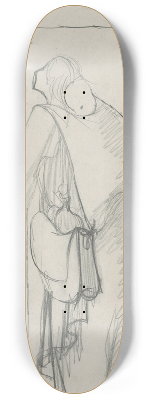 Jn Novk - Woman with a Child on her Back 8.25 inch art skate deck