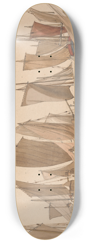 Joseph Powell - Fishing Smacks 8.25 inch art skate deck