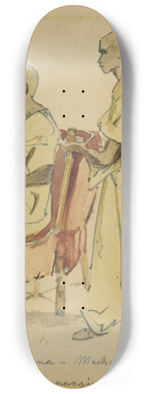 Joseph Selleny - Buddhistischer Oberpriester mit Assistenz auf Ceylon 8.25 inch art skate deck