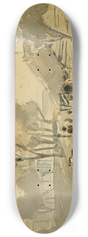 Joseph Selleny - Point de Galle auf Ceylon (Sri Lanka) 8.25 inch art skate deck