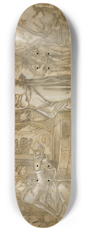 Joachim Wtewael - Christ And The Woman Of Samaria 8.25 inch art skate deck Joachim Wtewael - Christ And The Woman Of Samaria 8.25 inch art skate deck