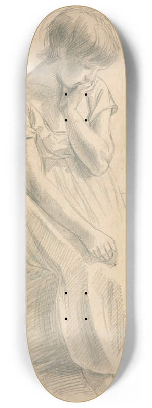 Joshua Cristall - A Seated Child 8.25 inch art skate deck