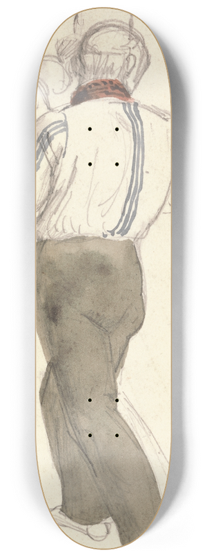 Joshua Cristall - Seaman Holding a Monkey 8.25 inch art skate deck