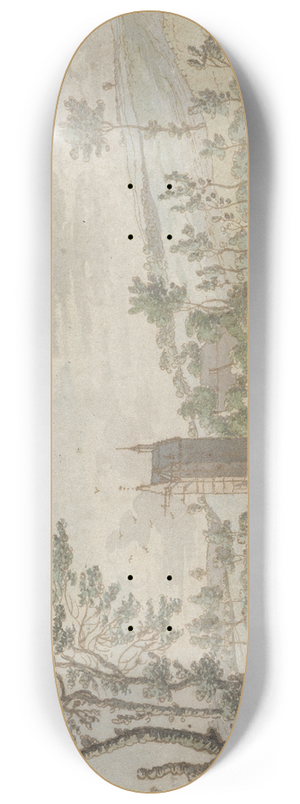 Josua de Grave - Landscape with Huis Kluys, near Brussels 8.25 inch art skate deck