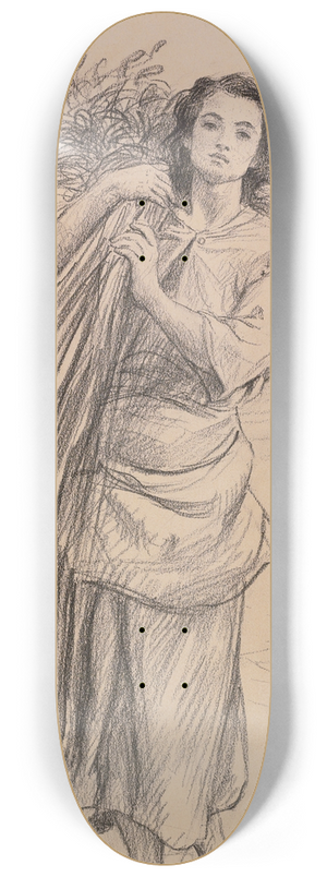 Jules Breton - Jeune Glaneuse Portant Une Gerbe 8.25 inch art skate deck