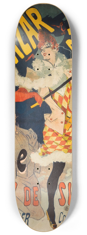 Jules Chret - Alcazar Dete Revue Fin De Siecle 8.25 inch art skate deck