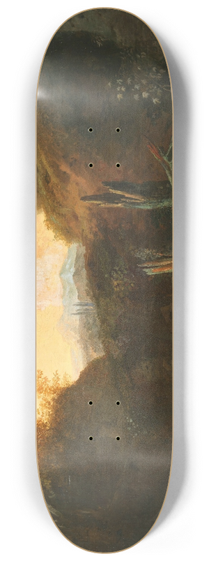 Jules Csar Denis van Loo - Figures bathing in a landscape 8.25 inch art skate deck