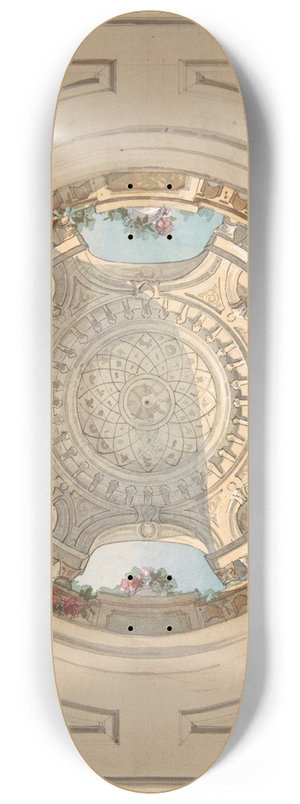 Jules-Edmond-Charles Lachaise - Design for a ceiling with trompe loeil balustrade 8.25 inch art skate deck