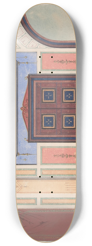 Jules-Edmond-Charles Lachaise - Design for Elevation of Ceiling and Wall, Deepdene, Dorking, Surrey 8.25 inch art skate deck