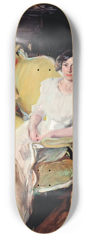 Joaqun Sorolla - Clotilde seated on the Sofa 8.25 inch art skate deck