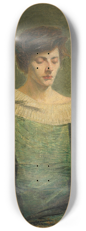 Julian Alden Weir - Woman Reading 8.25 inch art skate deck