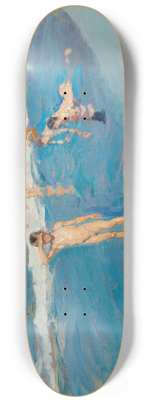 Joaqun Sorolla - Nios En El Mar. Playa De Valencia (Children In The Sea, Valencia Beach) 8.25 inch art skate deck