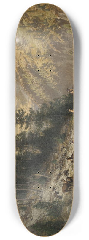 Julius Arthur Thiele - Herbst im Hochgebirge 8.25 inch art skate deck
