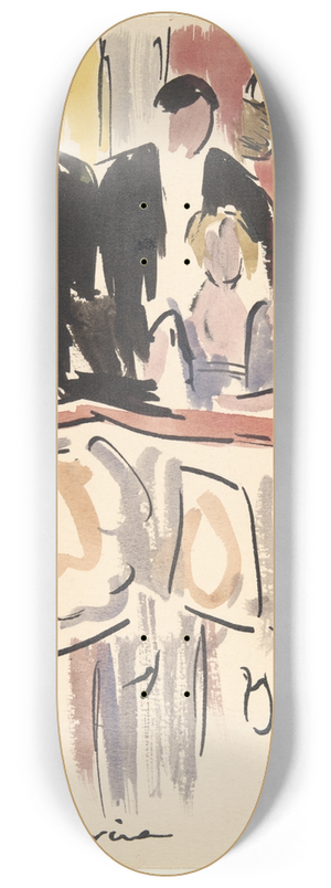 Joaqun Torres-Garca - Artists Ball; Spectators in TheaterBoxes 8.25 inch art skate deck