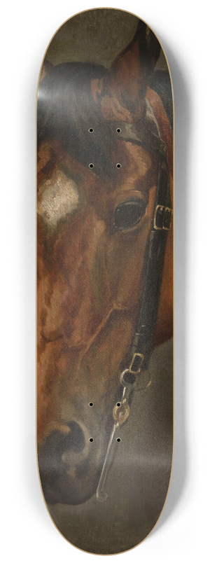 Juliusz Kossak - Horses head 8.25 inch art skate deck