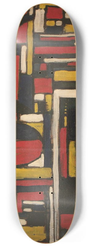 Joaqun Torres-Garca - Estructura constructiva con formas geomtricas 8.25 inch art skate deck