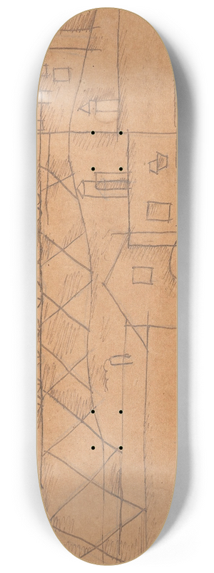 Joaqun Torres-Garca - La Gare 8.25 inch art skate deck