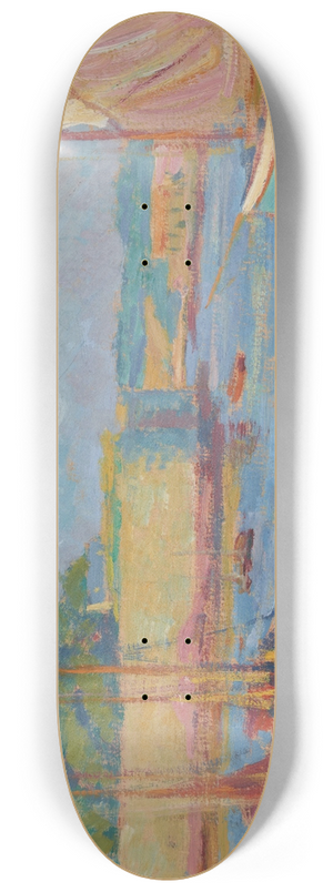 Jzef Pankiewicz - Harbour at Concarneau 8.25 inch art skate deck