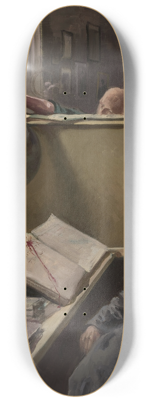 Jzef Rapacki - Scene in the painters studio 8.25 inch art skate deck