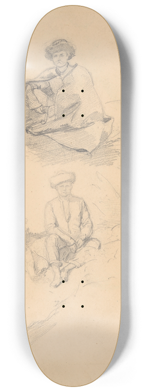 Jzef Simmler - Szkice Hucuw 8.25 inch art skate deck