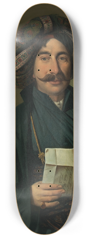 Joef Tominc - Man in Ottoman dress 8.25 inch art skate deck