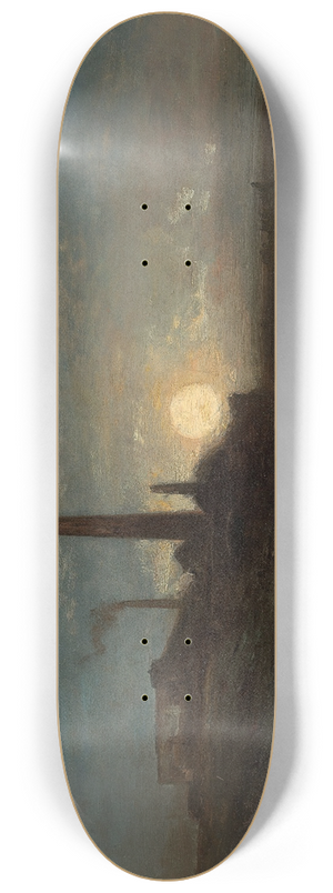 Johan Barthold Jongkind - Effet de lune 8.25 inch art skate deck