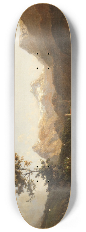 Karl Girardet - Schweizer Alpenlandschaft 8.25 inch art skate deck