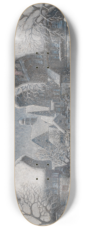Karl Hauptmann - A Winter Day in the Black Forest 8.25 inch art skate deck