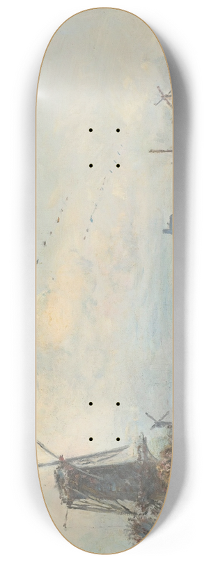 Johan Barthold Jongkind - Scne Dhiver En Hollande 8.25 inch art skate deck