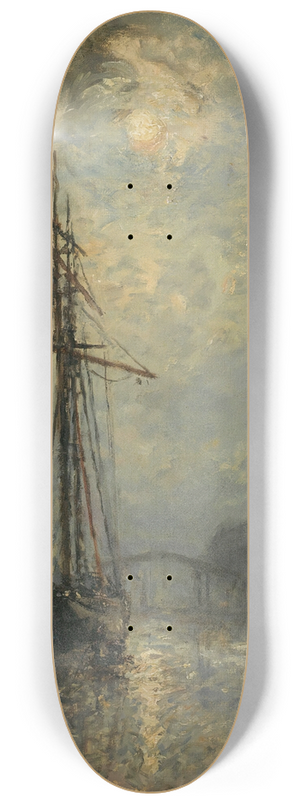 Johan Barthold Jongkind - Vue Du Port Doverschie 8.25 inch art skate deck